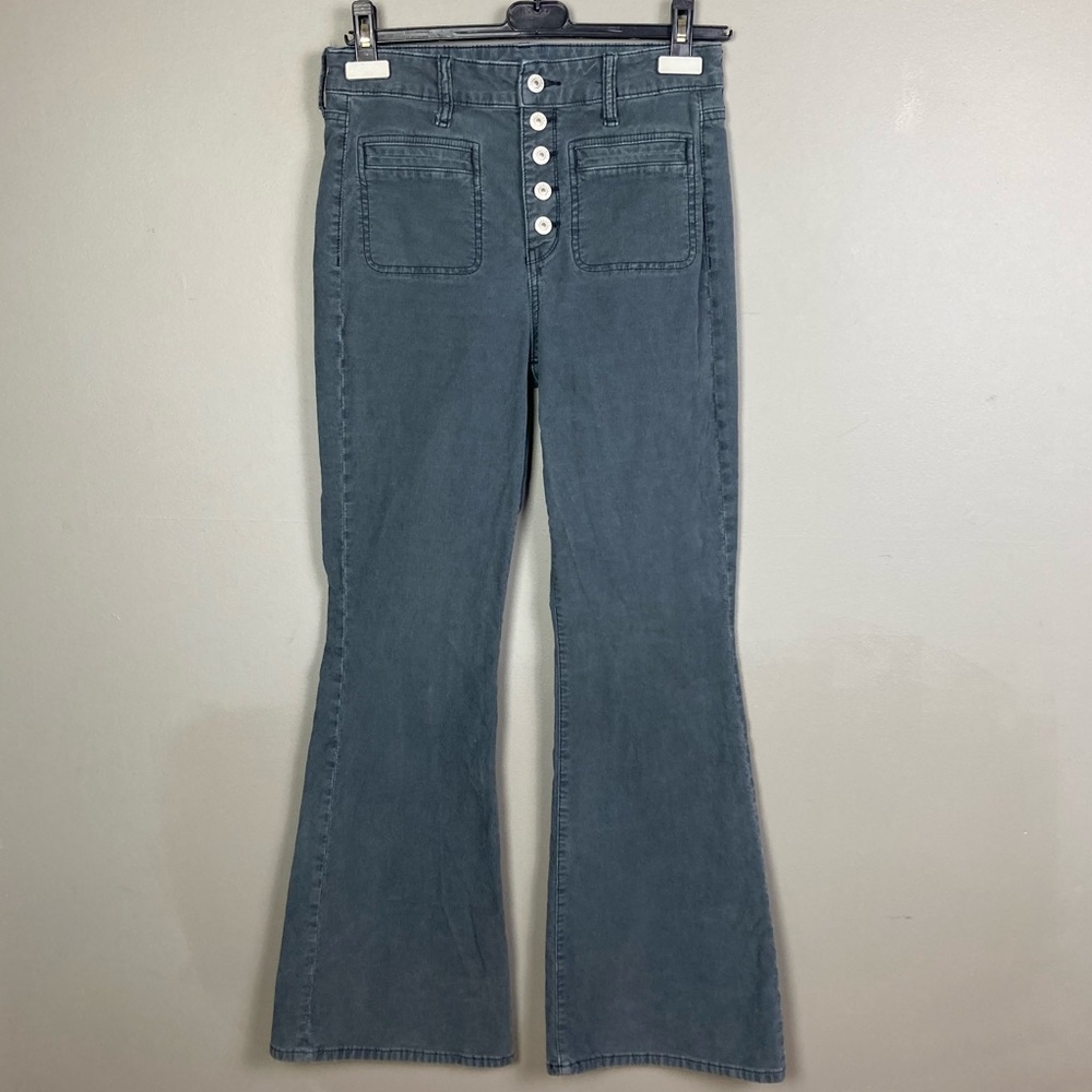 American Eagle high rise pants womnen's size 6 corduroy button fly flare VINTAGE
